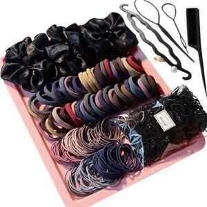 Hair accessories set 755pcs ponytail holders scrunchies hair ties for thick curl